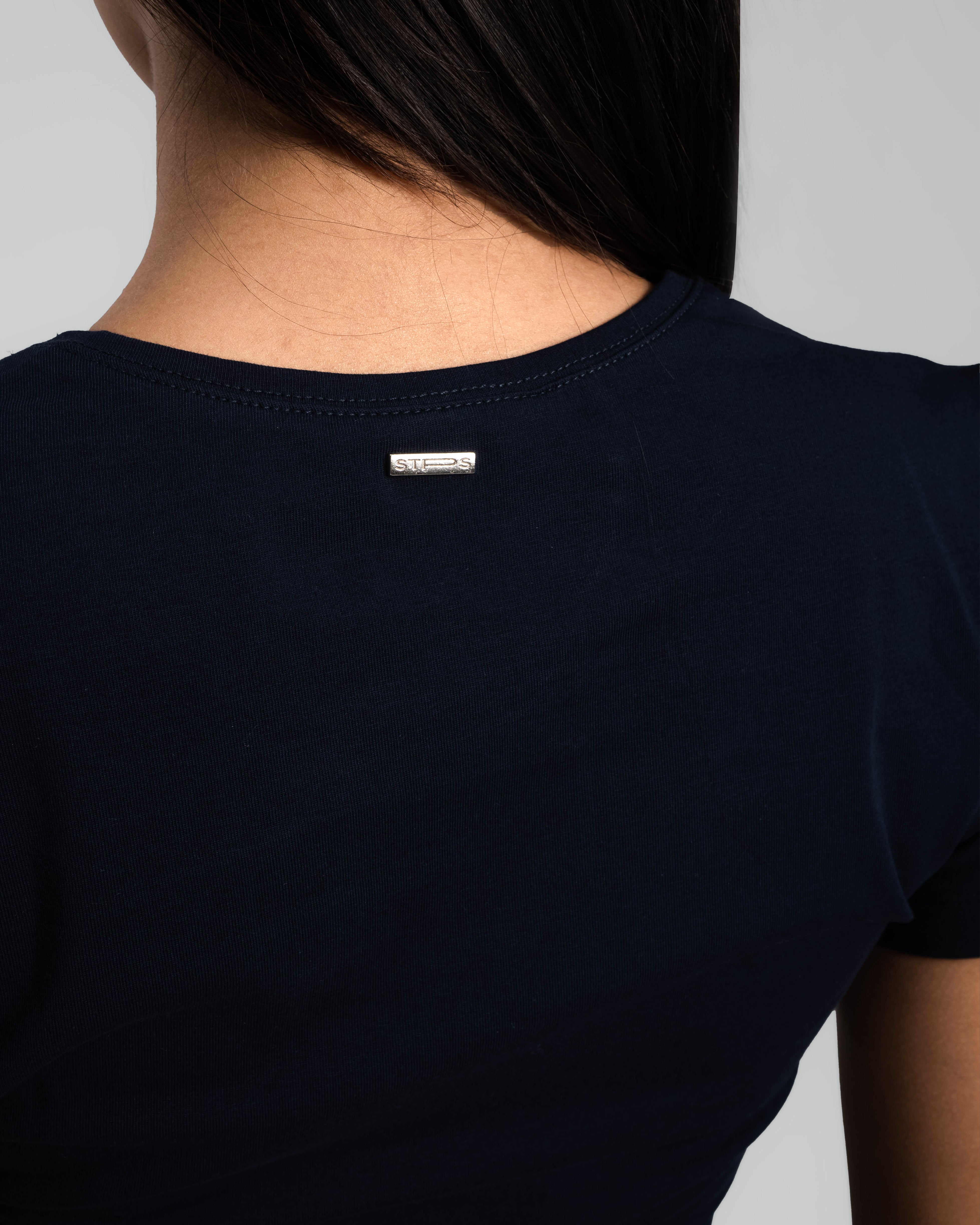 NAVY SHORT SLEEVE TOP
