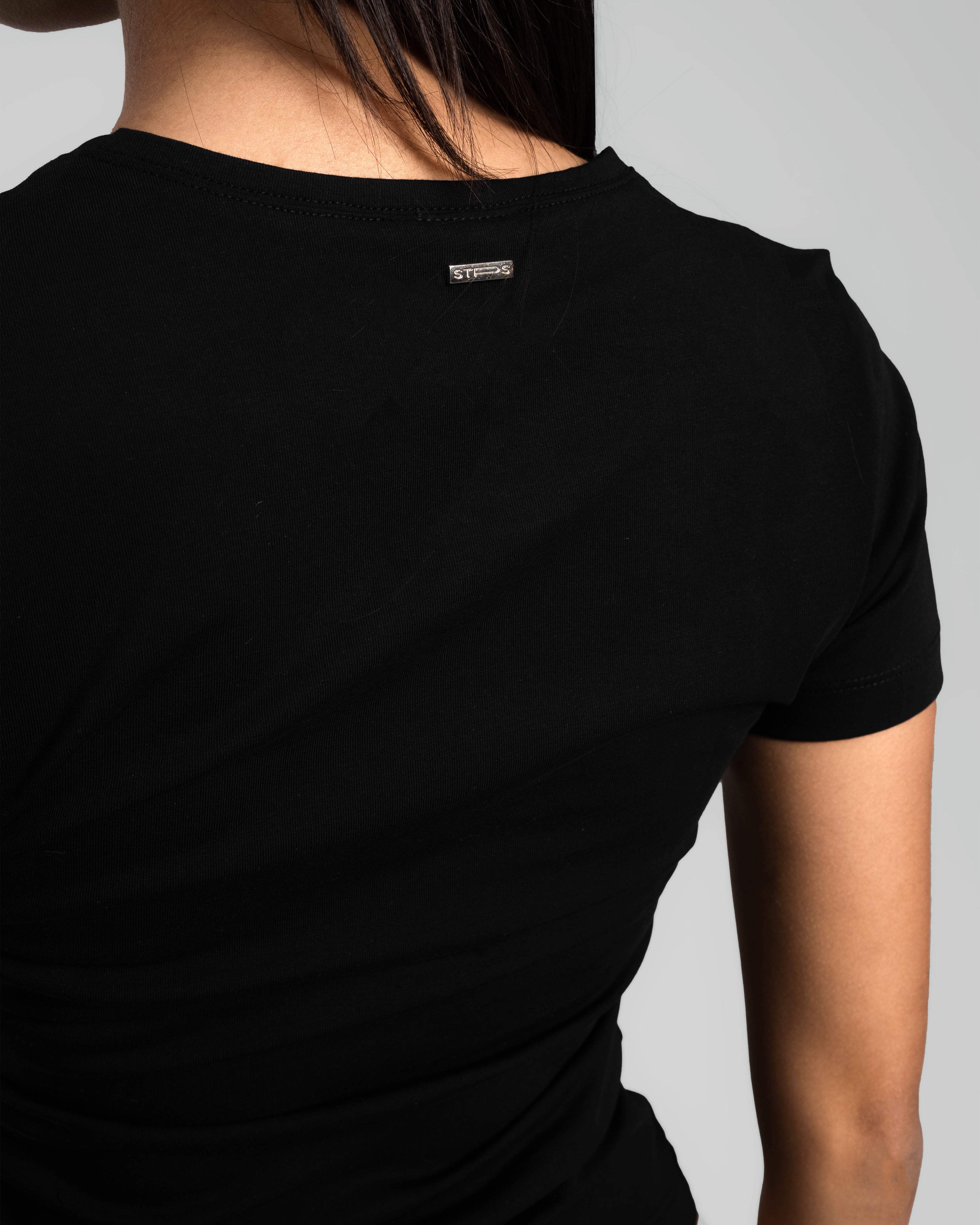BLACK SHORT SLEEVE TOP