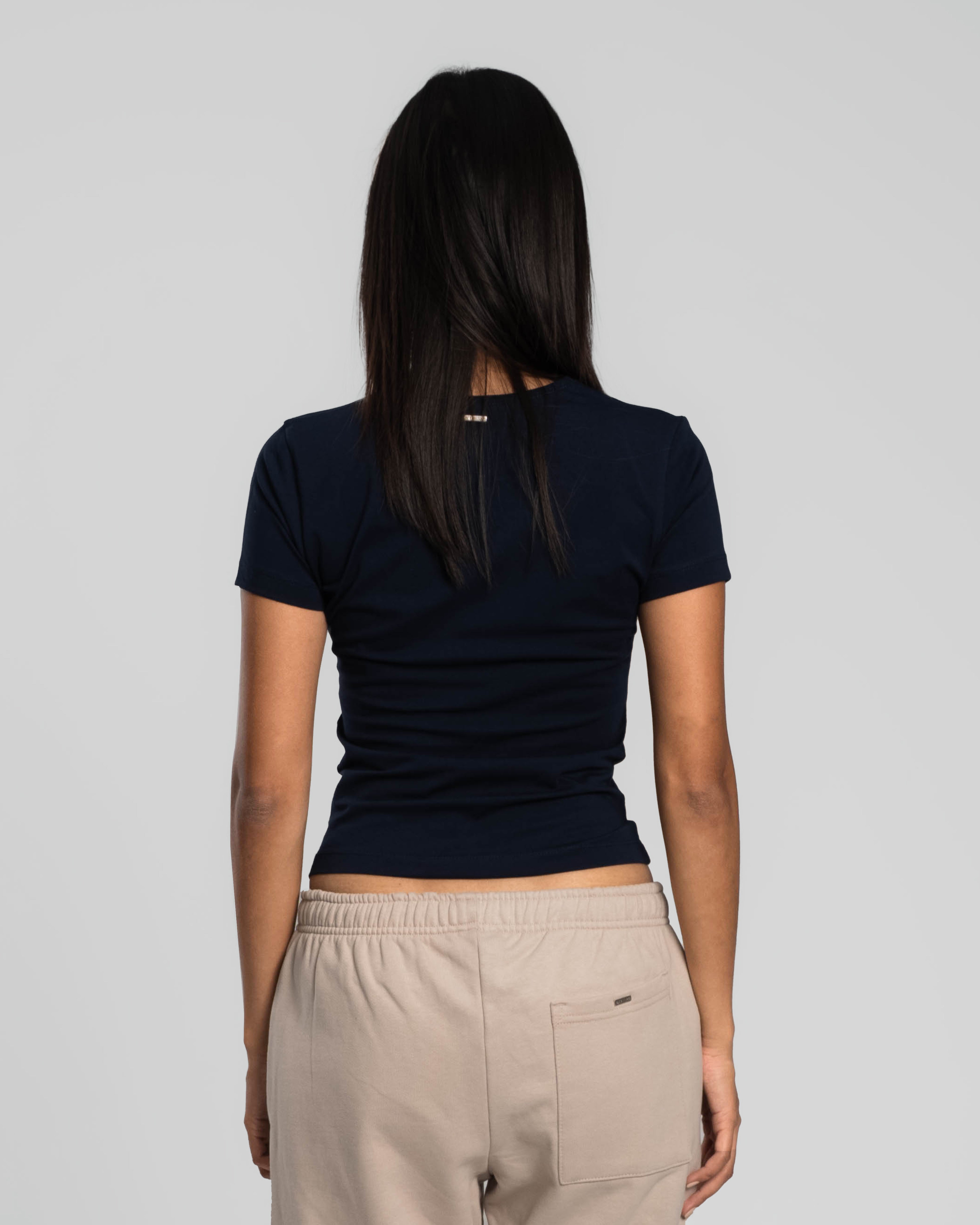 NAVY SHORT SLEEVE TOP