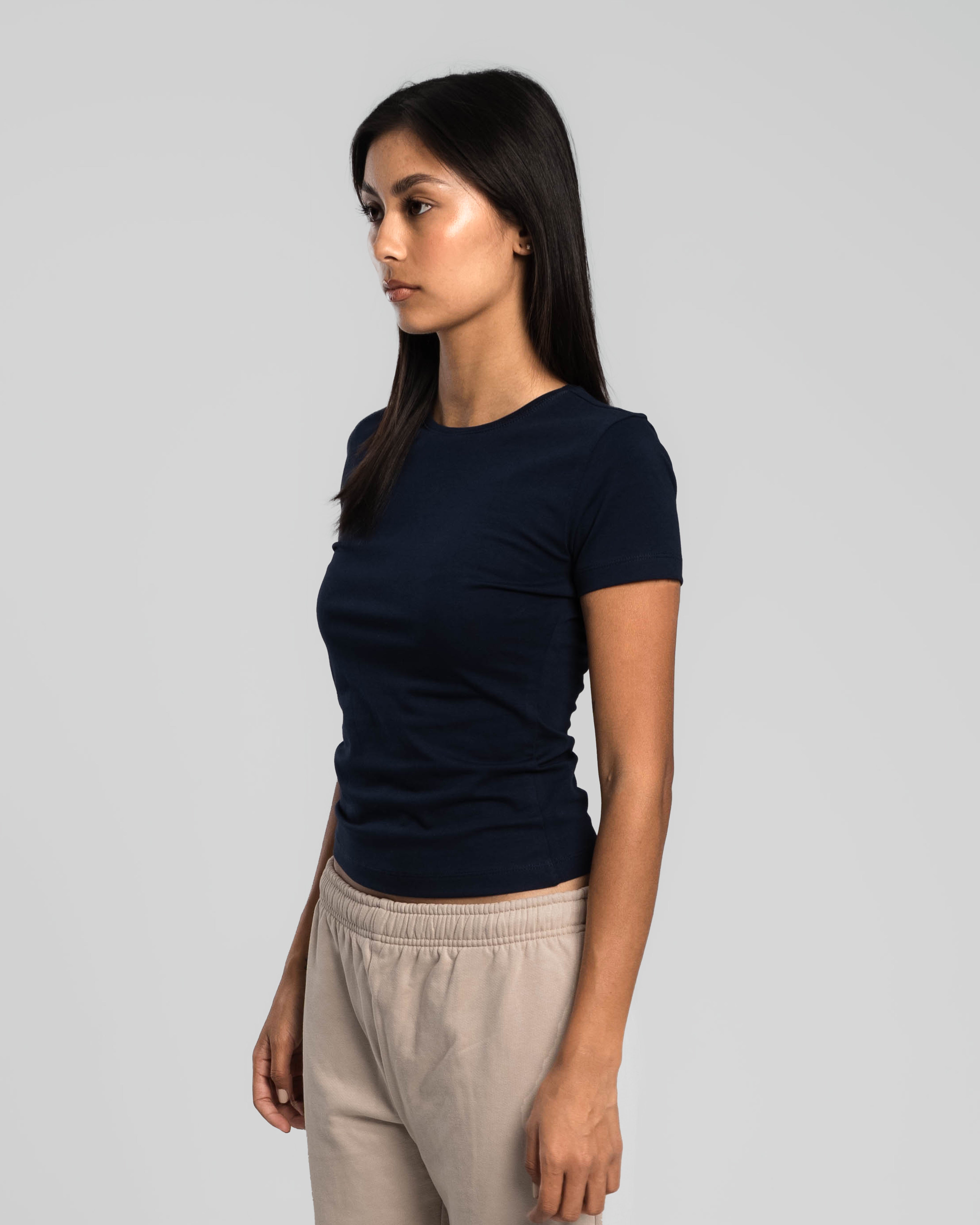 NAVY SHORT SLEEVE TOP