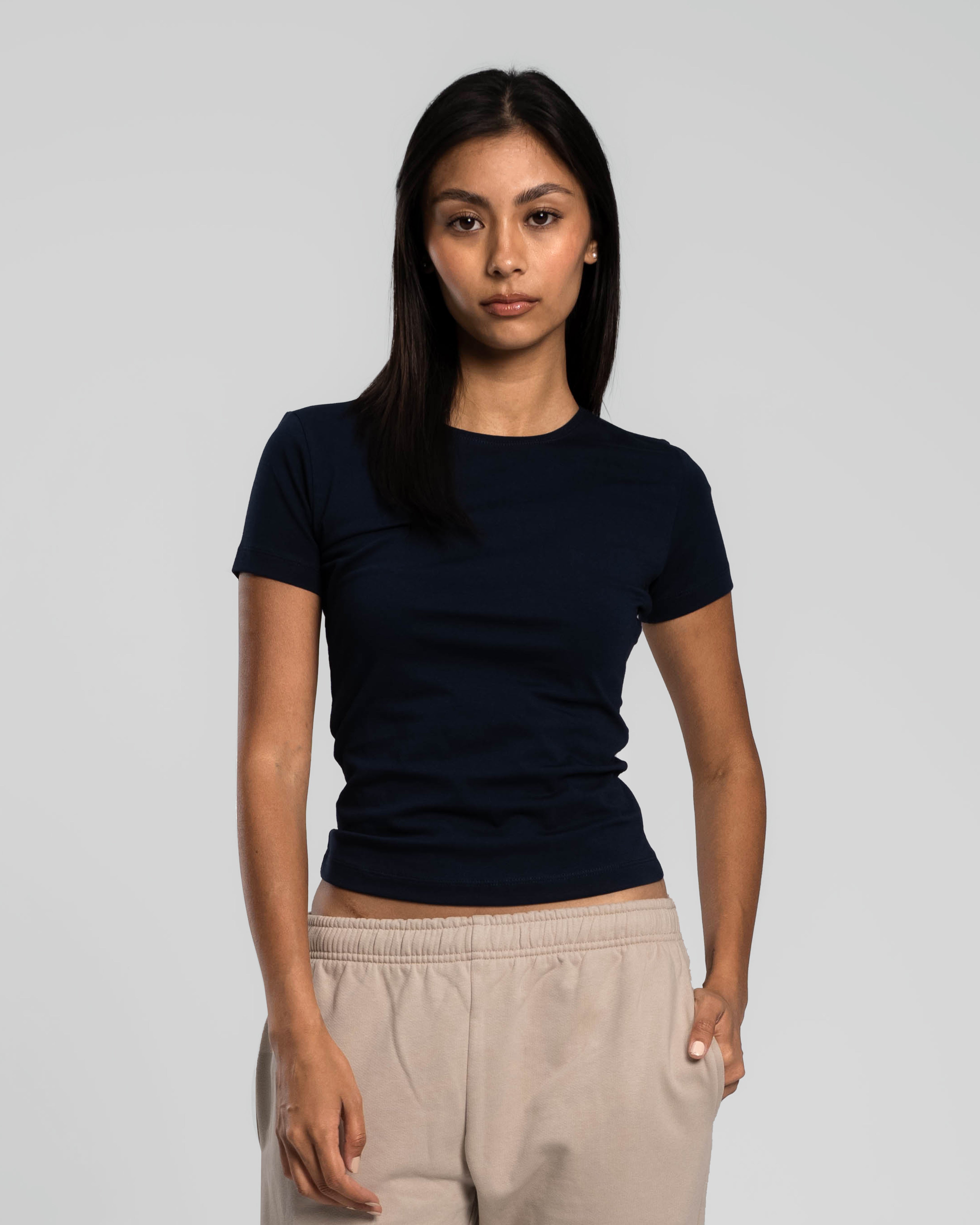 NAVY SHORT SLEEVE TOP