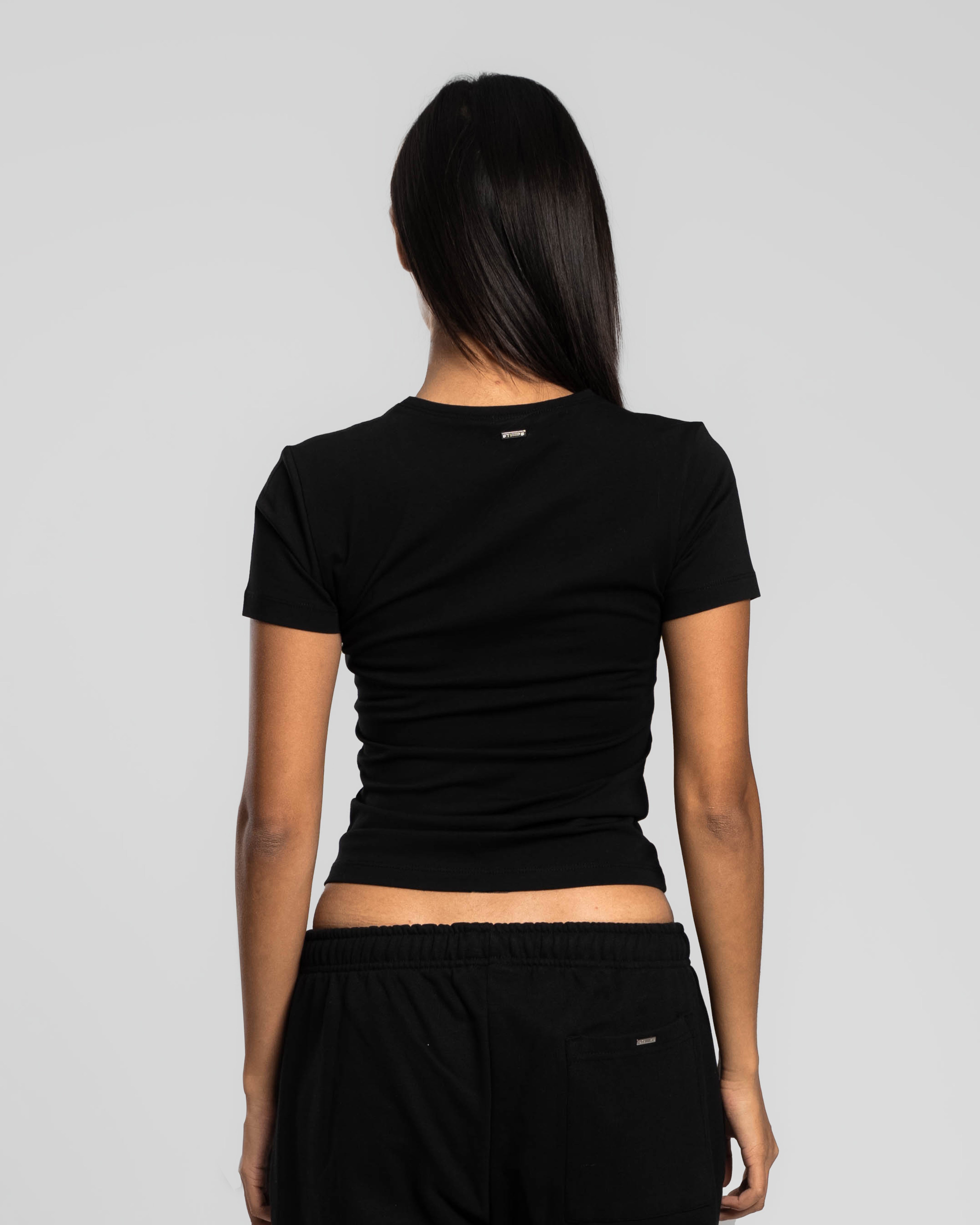BLACK SHORT SLEEVE TOP
