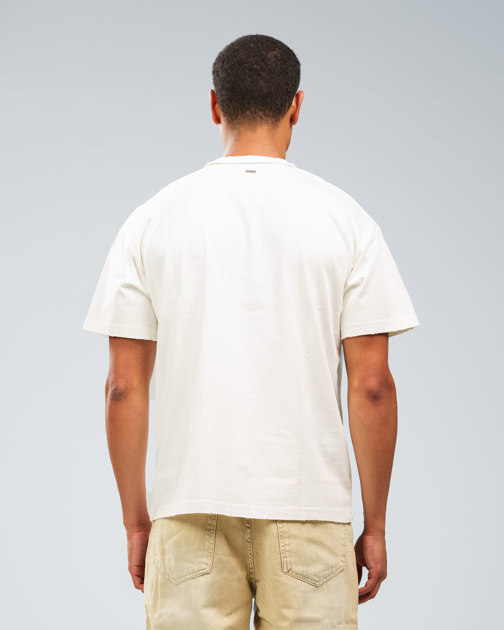 STONE WASHED DOUBLE POCKET T-SHIRT